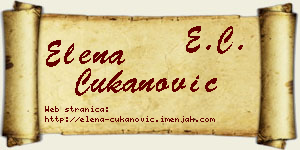 Elena Čukanović vizit kartica